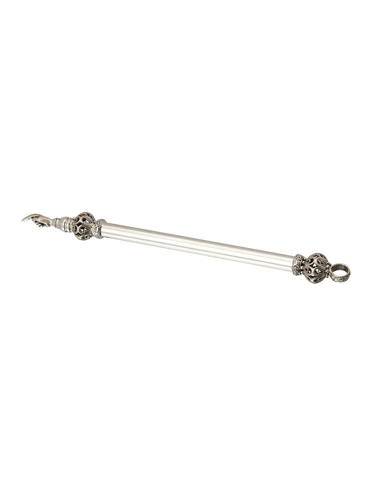 Traditional Sterling Silver Torah Pointer With Filigree Design